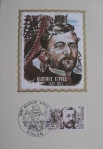 Carte Postale - Gustave EIFFEL - carré de soie